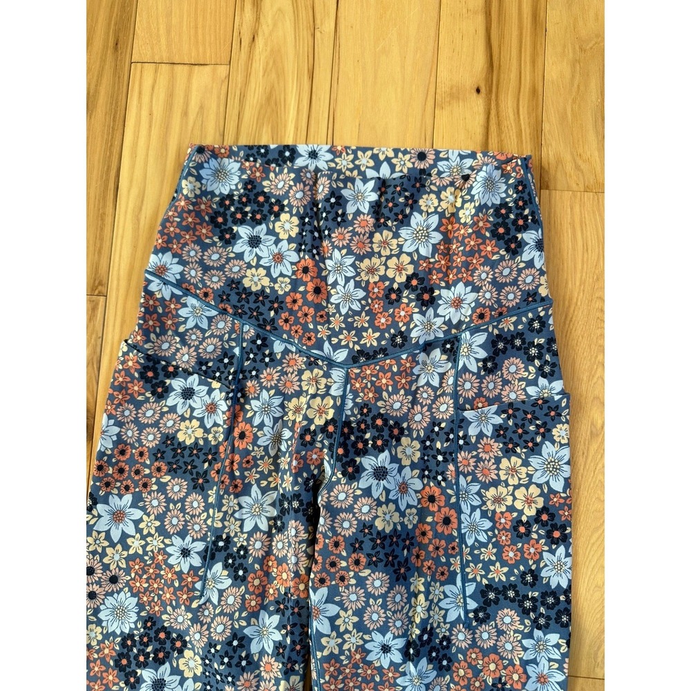 Offline By Aerie Real Me High Waisted 7/8 Leggings Floral Pockets Medium - Picture 4 of 5